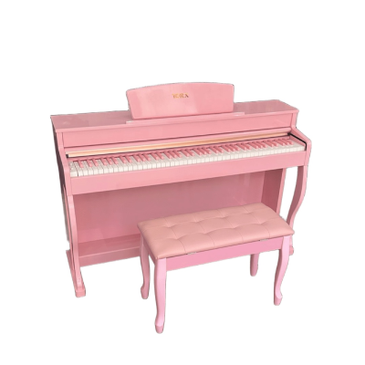 YORX K81 Pink Digital Piano with Matching Bench – Stylish Beginner Set