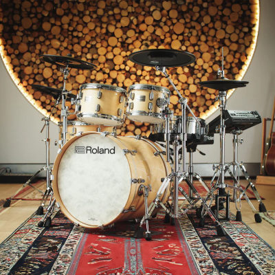 Roland VAD716 GN Electronic Drum Set – Gloss Natural