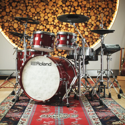 Roland VAD716 GC Electronic Drum Set – Gloss Cherry
