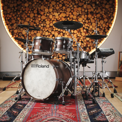 Roland VAD716 SW Electronic Drum Set – Satin Walnut